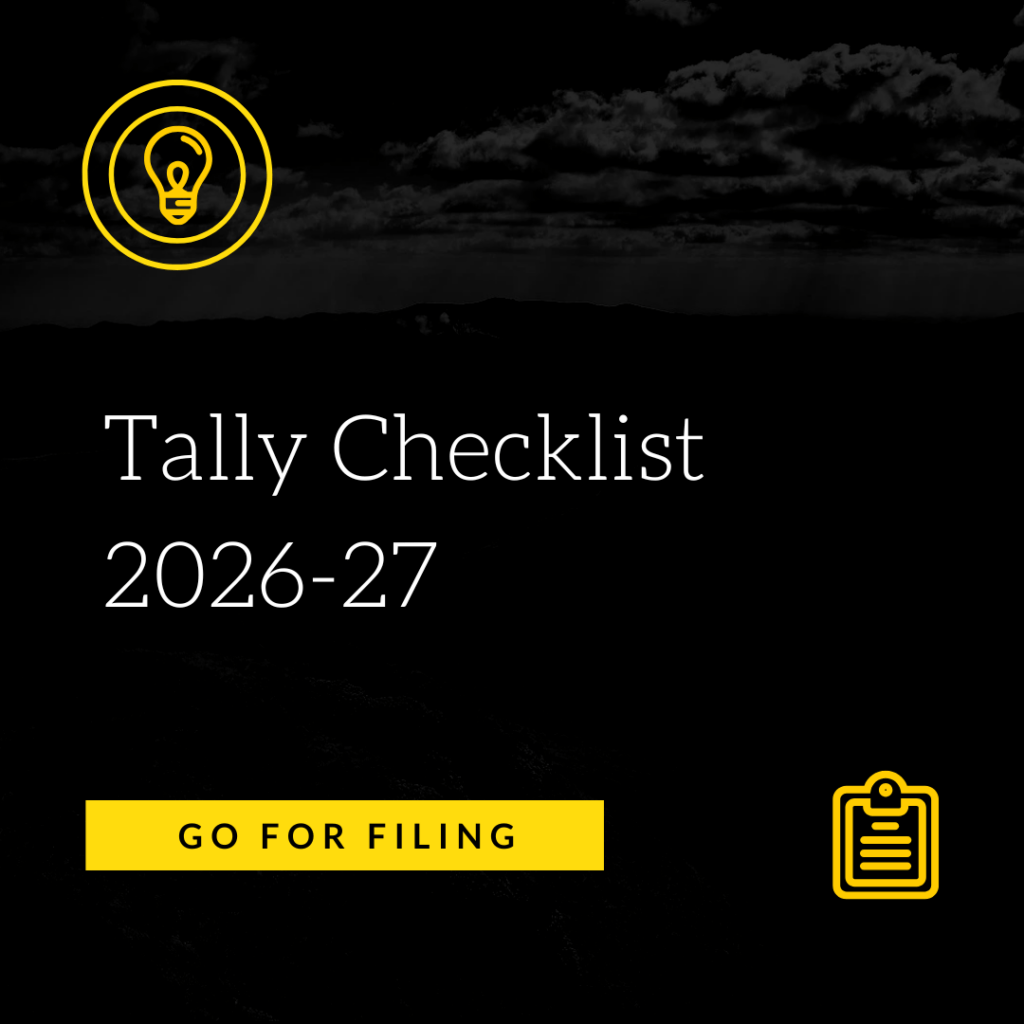 Tally Financial Year Checklist FY 2026-27