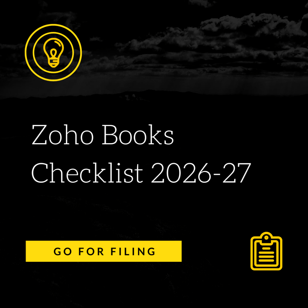 Zoho Books Financial Year Checklist FY 2026–27