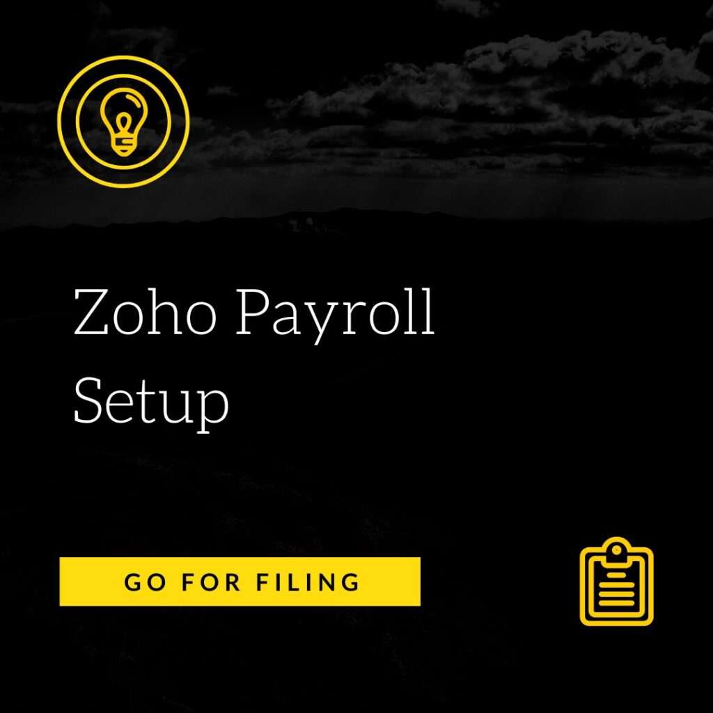 Zoho Payroll Setup