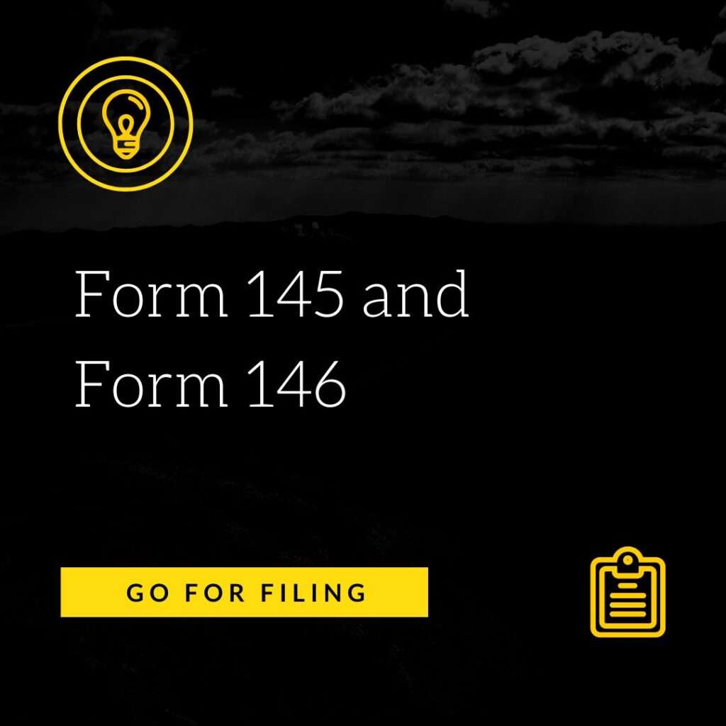 Form 145 and Form 146