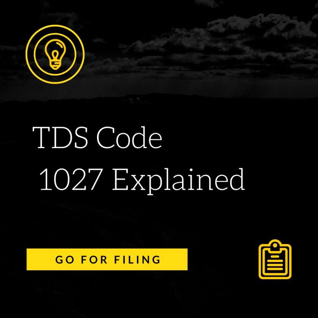 TDS Code 1027