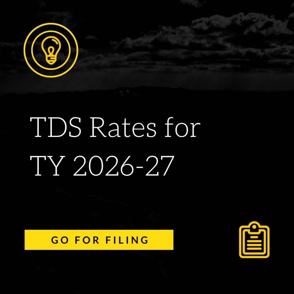 TDS Rate Chart TY 2026-27