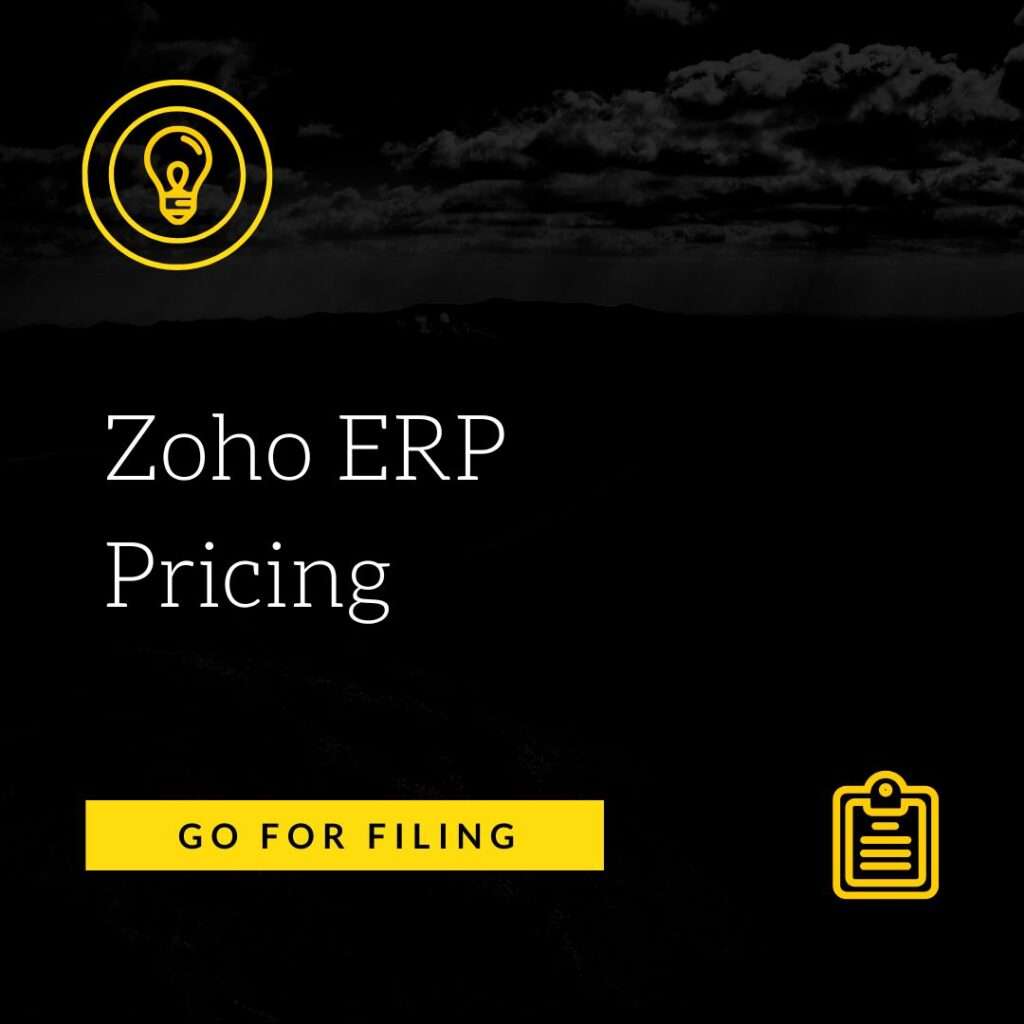 Zoho ERP Pricing