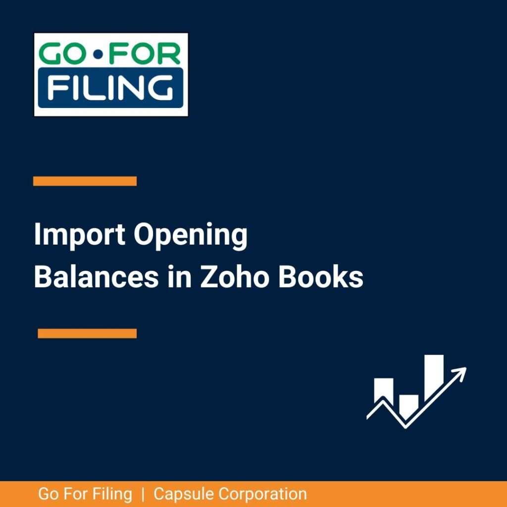 Import Opening Balances in Zoho Books