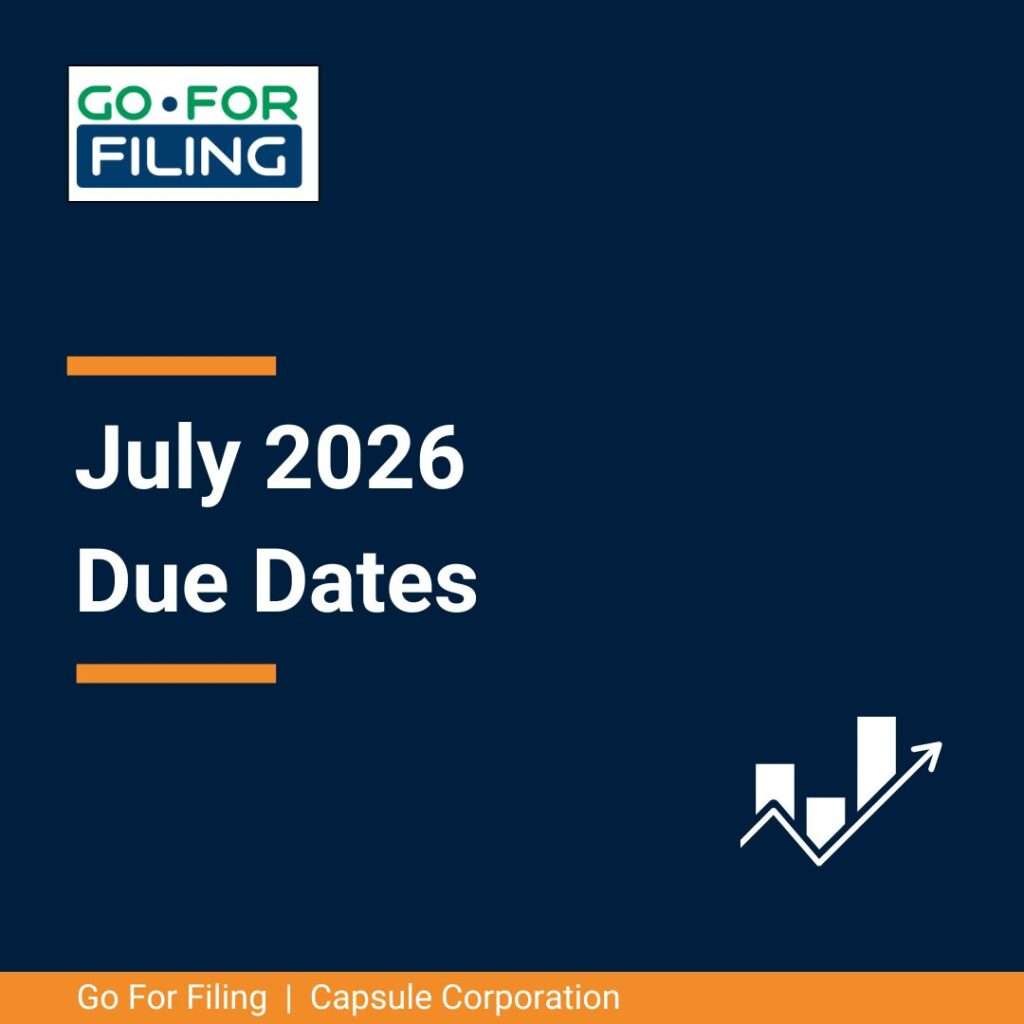 July 2026 Due Dates