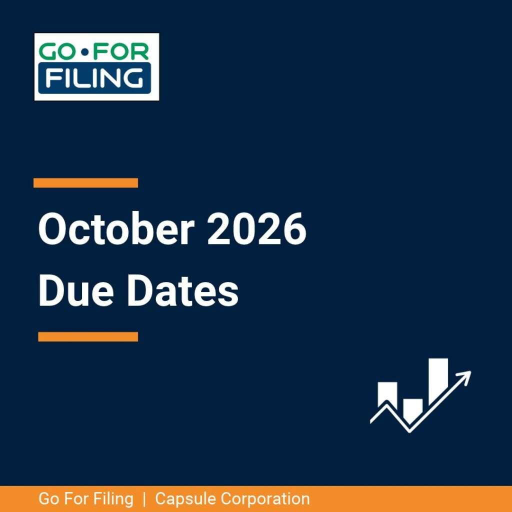 October 2026 Due Dates & Compliance Calendar 