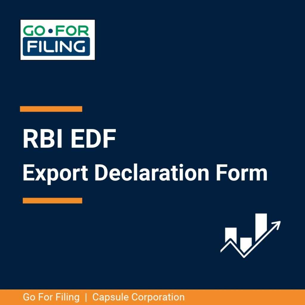 RBI EDF for Service Exports - Export Declaration Form
